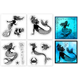 Mermaid PVC Stamp, 4Pcs/Set