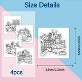 Tool PVC Stamp, 4Pcs/Set