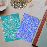 Acrylic Clay Texture Boards, Square, Floral, 100x100mm, 2pcs/set