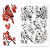 Flower Custom PVC Stamps, for DIY Scrapbooking, Photo Album Decorative, Cards Making, Stamp Sheets, Film Frame, Bird, 210x148mm