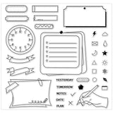 Plan Them PVC Plastic Stamps, for DIY Scrapbooking, Photo Album Decorative, Cards Making, Stamp Sheets, Film Frame, Mixed Shapes, 150x150mm