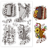 Summer Theme Clear Stamps, Musical Instruments