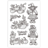 Custom Summer Theme PVC Plastic Clear Stamps, for DIY Scrapbooking, Photo Album Decorative, Cards Making, Pumpkin, 160x110mm