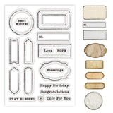 Custom Summer Theme PVC Plastic Clear Stamps, for DIY Scrapbooking, Photo Album Decorative, Cards Making, Mixed Shapes, 160x110mm