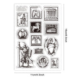 Custom Summer Theme PVC Plastic Clear Stamps, for DIY Scrapbooking, Photo Album Decorative, Cards Making, Stamp, 160x110mm