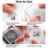 Custom Summer Theme PVC Plastic Clear Stamps, for DIY Scrapbooking, Photo Album Decorative, Cards Making, Stamp, 160x110mm