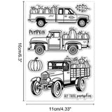 Custom Summer Theme PVC Plastic Clear Stamps, for DIY Scrapbooking, Photo Album Decorative, Cards Making, Pumpkin, 160x110mm