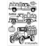 Custom Summer Theme PVC Plastic Clear Stamps, for DIY Scrapbooking, Photo Album Decorative, Cards Making, Pumpkin, 160x110mm