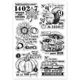 Custom Summer Theme PVC Plastic Clear Stamps, for DIY Scrapbooking, Photo Album Decorative, Cards Making, Pumpkin, 160x110mm