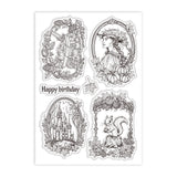 Custom Summer Theme PVC Plastic Clear Stamps, for DIY Scrapbooking, Photo Album Decorative, Cards Making, Mixed Shapes, 160x110mm