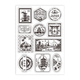 Custom Summer Theme PVC Plastic Clear Stamps, for DIY Scrapbooking, Photo Album Decorative, Cards Making, Mixed Shapes, 160x110mm