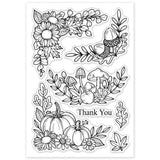 Custom Summer Theme PVC Plastic Clear Stamps, for DIY Scrapbooking, Photo Album Decorative, Cards Making, Pumpkin, 160x110mm