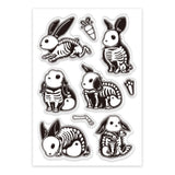 Custom Summer Theme PVC Plastic Clear Stamps, for DIY Scrapbooking, Photo Album Decorative, Cards Making, Rabbit, 160x110mm