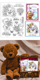 Custom Summer Theme PVC Plastic Clear Stamps, for DIY Scrapbooking, Photo Album Decorative, Cards Making, Bear, 160x110mm