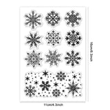 PVC Plastic Clear Stamps, for DIY Scrapbooking, Photo Album Decorative, Cards Making, Snowflake, 160x110mm