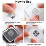 PVC Plastic Clear Stamps, for DIY Scrapbooking, Photo Album Decorative, Cards Making, Snowflake, 160x110mm