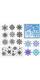 PVC Plastic Clear Stamps, for DIY Scrapbooking, Photo Album Decorative, Cards Making, Snowflake, 160x110mm