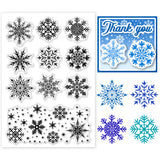 PVC Plastic Clear Stamps, for DIY Scrapbooking, Photo Album Decorative, Cards Making, Snowflake, 160x110mm