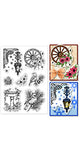 PVC Plastic Clear Stamps, for DIY Scrapbooking, Photo Album Decorative, Cards Making, Mixed Shapes, 160x110mm