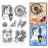 PVC Plastic Clear Stamps, for DIY Scrapbooking, Photo Album Decorative, Cards Making, Mixed Shapes, 160x110mm