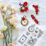 PVC Plastic Clear Stamps, for DIY Scrapbooking, Photo Album Decorative, Cards Making, Clock, 160x110mm