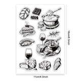 Custom Summer Theme PVC Plastic Clear Stamps, for DIY Scrapbooking, Photo Album Decorative, Cards Making, Food, 160x110mm