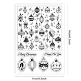 Custom Summer Theme PVC Plastic Clear Stamps, for DIY Scrapbooking, Photo Album Decorative, Cards Making, Christmas Bell, 160x110mm