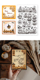 Halloween PVC Plastic Clear Stamps, for DIY Scrapbooking, Photo Album Decorative, Cards Making, Pumpkin, 160x110mm