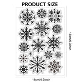 Halloween PVC Plastic Clear Stamps, for DIY Scrapbooking, Photo Album Decorative, Cards Making, Snowflake, 160x110mm