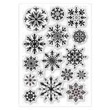 Halloween PVC Plastic Clear Stamps, for DIY Scrapbooking, Photo Album Decorative, Cards Making, Snowflake, 160x110mm