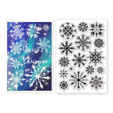 Halloween PVC Plastic Clear Stamps, for DIY Scrapbooking, Photo Album Decorative, Cards Making, Snowflake, 160x110mm