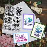 Halloween PVC Plastic Clear Stamps, for DIY Scrapbooking, Photo Album Decorative, Cards Making, Pumpkin, 160x110mm