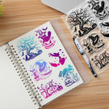 Halloween PVC Plastic Clear Stamps, for DIY Scrapbooking, Photo Album Decorative, Cards Making, Pumpkin, 160x110mm