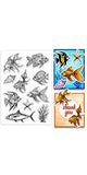 PVC Plastic Clear Stamps, for DIY Scrapbooking, Photo Album Decorative, Cards Making, Fish, 160x110mm