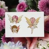 Custom Summer Theme PVC Plastic Clear Stamps, for DIY Scrapbooking, Photo Album Decorative, Cards Making, Fairy, 160x110mm