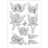 Custom Summer Theme PVC Plastic Clear Stamps, for DIY Scrapbooking, Photo Album Decorative, Cards Making, Fairy, 160x110mm