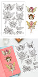 Custom Summer Theme PVC Plastic Clear Stamps, for DIY Scrapbooking, Photo Album Decorative, Cards Making, Fairy, 160x110mm