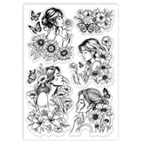 PVC Plastic Clear Stamps, for DIY Scrapbooking, Photo Album Decorative, Cards Making, Human, 160x110mm