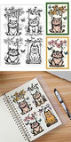 PVC Plastic Clear Stamps, for DIY Scrapbooking, Photo Album Decorative, Cards Making, Cat Shape, 160x110mm