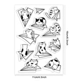 PVC Plastic Clear Stamps, for DIY Scrapbooking, Photo Album Decorative, Cards Making, Cat Shape, 160x110mm