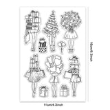 PVC Plastic Clear Stamps, for DIY Scrapbooking, Photo Album Decorative, Cards Making, Human, 160x110mm