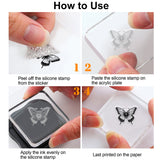 PVC Plastic Clear Stamps, for DIY Scrapbooking, Photo Album Decorative, Cards Making, Hummingbird, 160x110mm