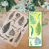 PVC Plastic Clear Stamps, for DIY Scrapbooking, Photo Album Decorative, Cards Making, Pteridophyta, 160x110mm