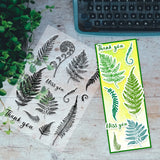 PVC Plastic Clear Stamps, for DIY Scrapbooking, Photo Album Decorative, Cards Making, Pteridophyta, 160x110mm