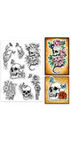 PVC Plastic Clear Stamps, for DIY Scrapbooking, Photo Album Decorative, Cards Making, Skull, 160x110mm