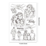 Custom Summer Theme PVC Plastic Clear Stamps, for DIY Scrapbooking, Photo Album Decorative, Cards Making, Human, 160x110mm