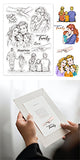 Custom Summer Theme PVC Plastic Clear Stamps, for DIY Scrapbooking, Photo Album Decorative, Cards Making, Human, 160x110mm