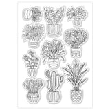 Halloween PVC Plastic Clear Stamps, for DIY Scrapbooking, Photo Album Decorative, Cards Making, Plants, 160x110mm