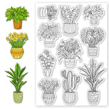 Halloween PVC Plastic Clear Stamps, for DIY Scrapbooking, Photo Album Decorative, Cards Making, Plants, 160x110mm