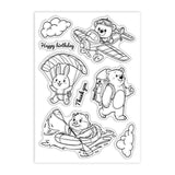 Custom Summer Theme PVC Plastic Clear Stamps, for DIY Scrapbooking, Photo Album Decorative, Cards Making, Animals, 160x110mm